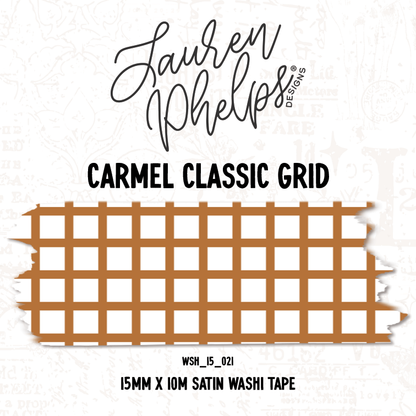 Carmel Classic Grid 15mm washi