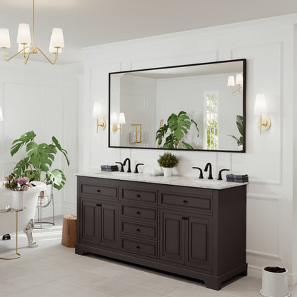Eviva Black Black Metal Framed Mirror