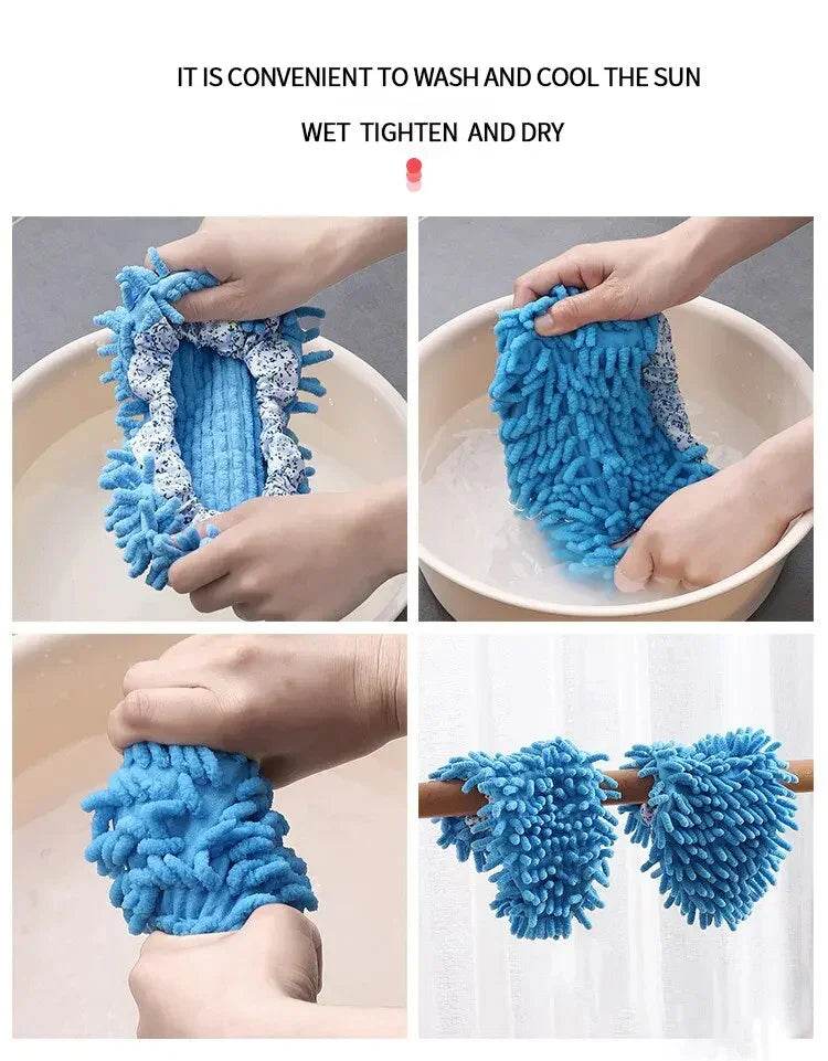 2 Pcs Mop Slippers Dust Cleaning Covers