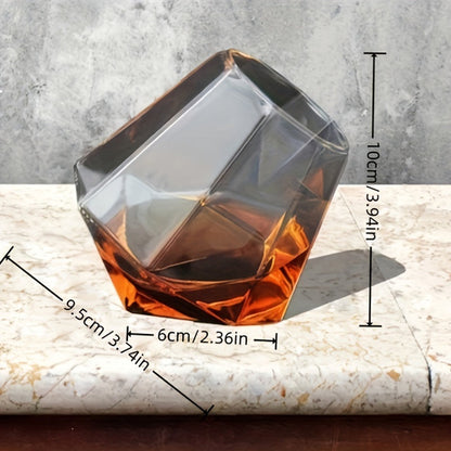 Lightweight Quadrilateral Whiskey Glasses  Durable Borosilicate