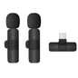 2-Pack Wireless Lavalier Microphones for iPhone, Android, and iPad Vlogging, Streaming, and Clear Voice Recording