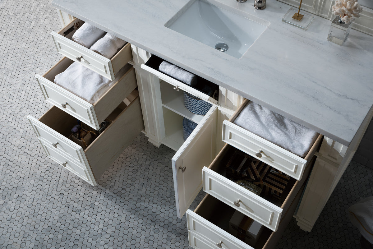 Bristol 60" Single Vanity Cabinet, Bright White