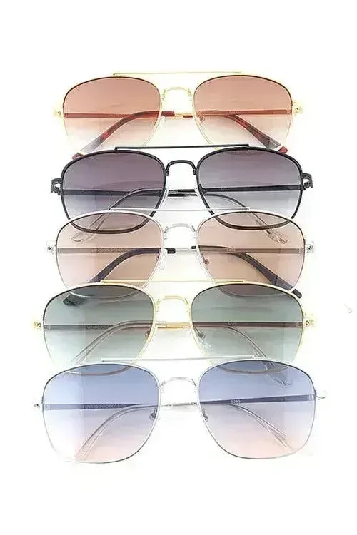 Brow Bar Unisex Aviator Sunglasses Set