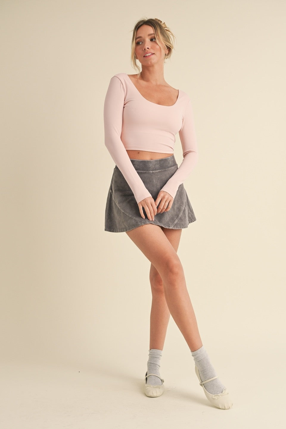 Twist Back Long Sleeve Top