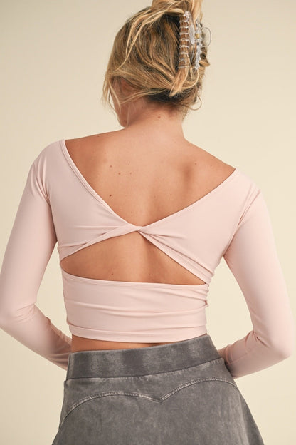 Twist Back Long Sleeve Top