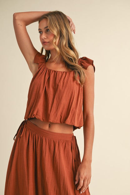 Sleeveless Top and Bubble Skirt Set