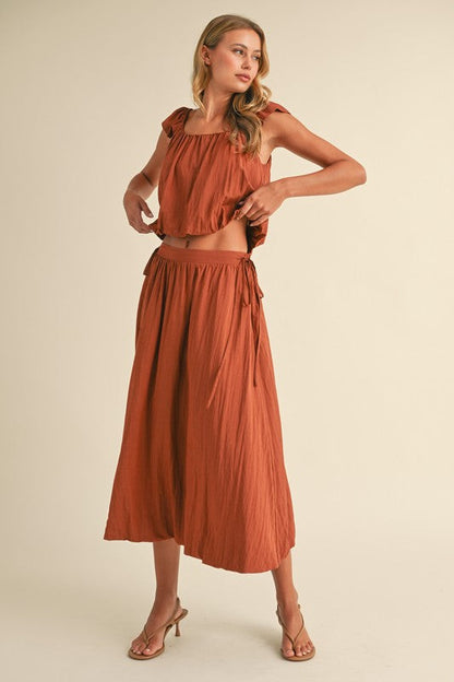 Sleeveless Top and Bubble Skirt Set