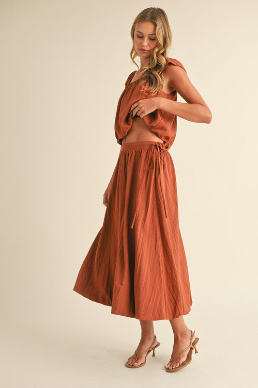 Sleeveless Top and Bubble Skirt Set