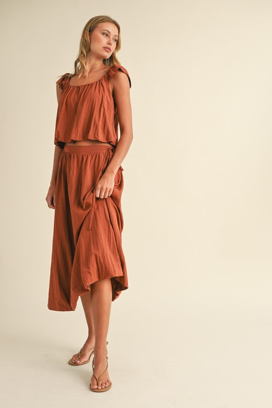 Sleeveless Top and Bubble Skirt Set