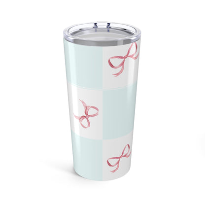 Customizable: Chic Ribbon Tumbler 20oz - Stylish Travel Mug, Perfect for Gifting, Birthday Parties, Everyday Use, Bridesmaid Essentials