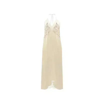 Altair Silk Halter Dress in Dueling Jaguars