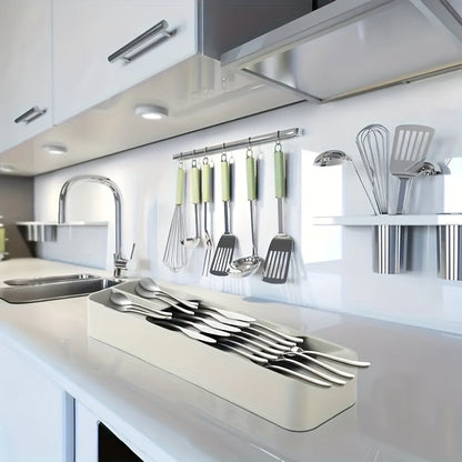 1pc Multifunctional Utensil Tray - Knife & Fork Divider Organizer for