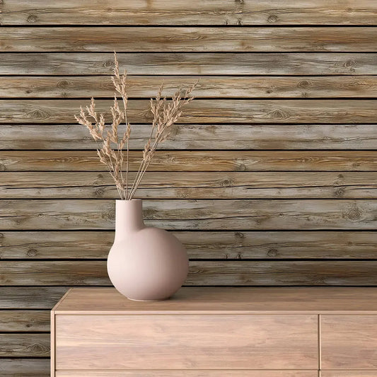 Weathered Cabin Wood Wall