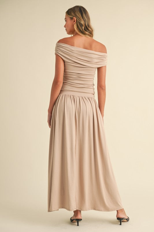 Off Shoulder Top and Maxi Skirt Set