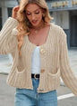 Cropped Knit Cardigan - Versatile Layer | Femstylo