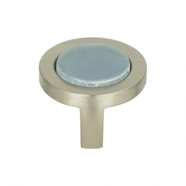 Spa Blue Round Knob