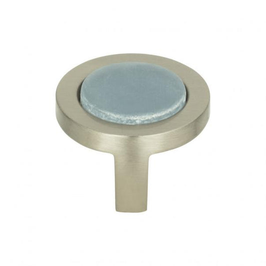 Spa Blue Round Knob