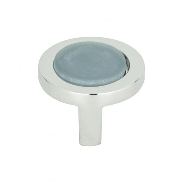 Spa Blue Round Knob