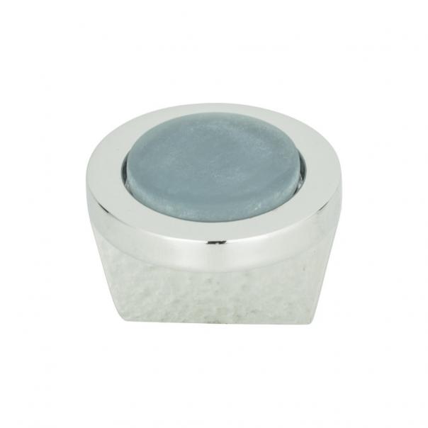 Spa Blue Round Knob