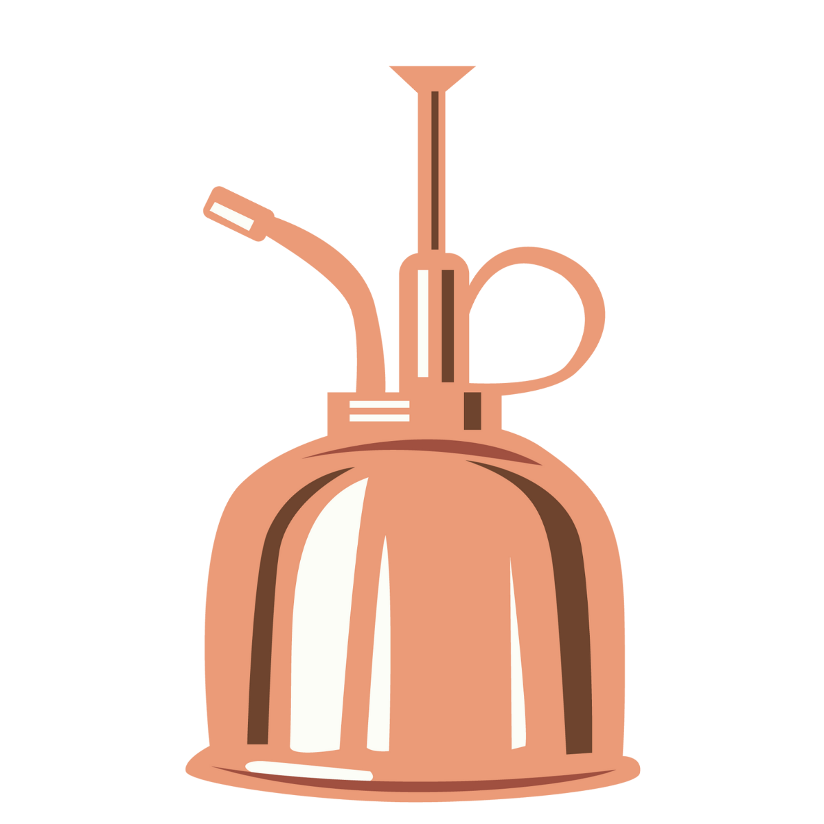 Copper Spray Bottle Plant Sticker (clear)