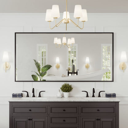 Eviva Black Black Metal Framed Mirror