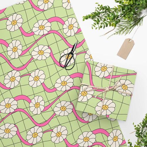 Retro Flower Wrapping Paper