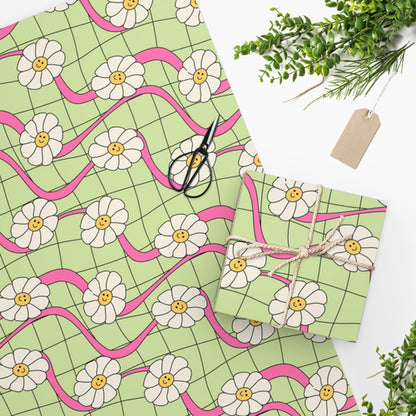 Retro Flower Wrapping Paper