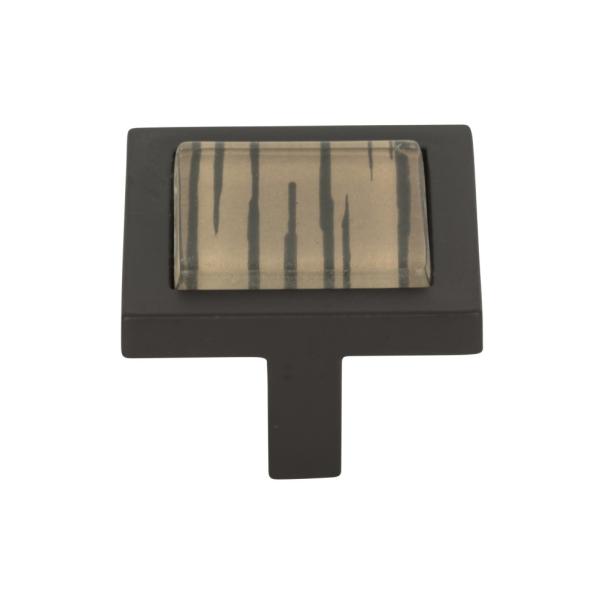 Spa Brown Tiger Square Knob