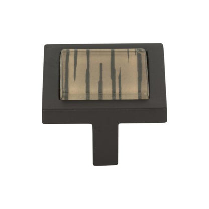 Spa Brown Tiger Square Knob