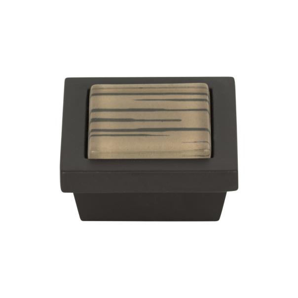 Spa Brown Tiger Square Knob