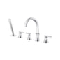 Flusso 230.2420 Five Hole Deck Mounted Roman Tub Faucet With Hand Shower