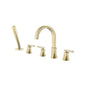 Flusso 230.2420 Five Hole Deck Mounted Roman Tub Faucet With Hand Shower