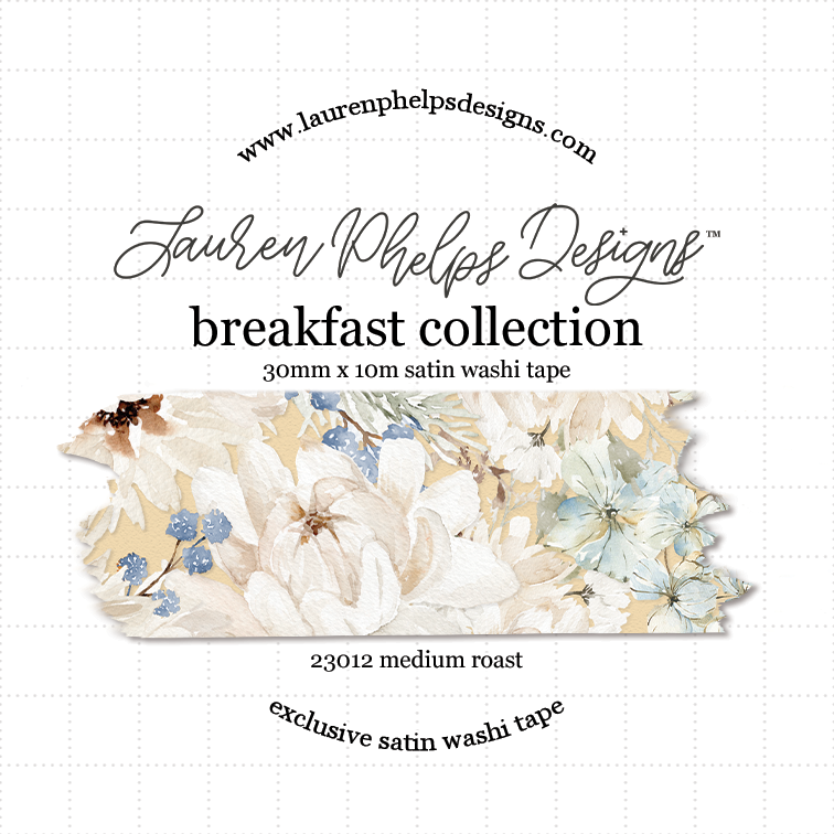 Breakfast 'Medium Roast' Premium Satin Washi 30mm