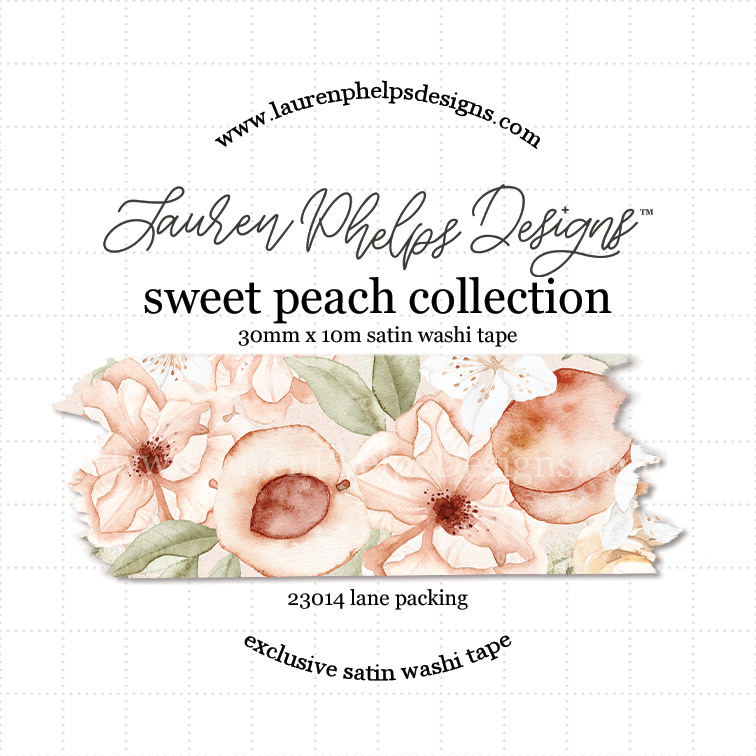 Sweet Peach 'Lane Packing' Satin Washi 30mm