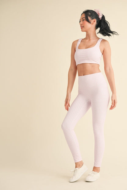 Gingham Print Aligned Performance Highrise Legging