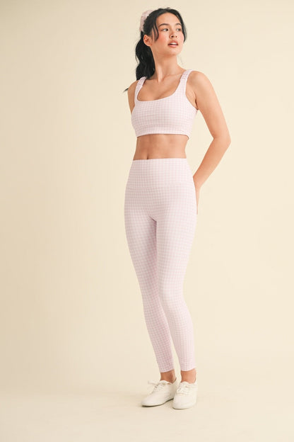 Gingham Print Aligned Performance Highrise Legging