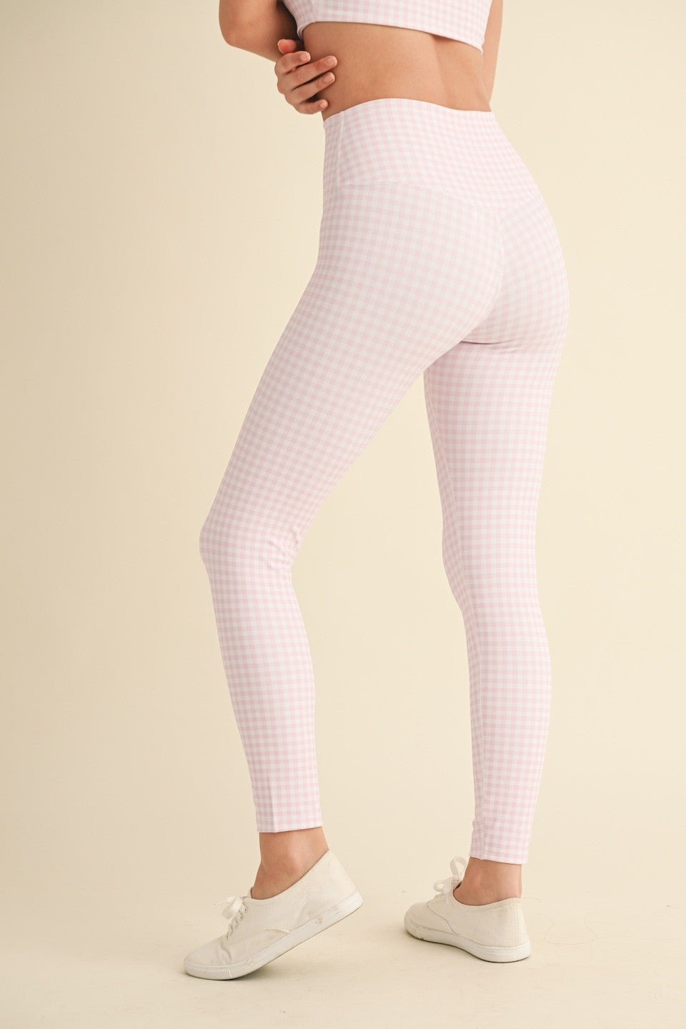 Gingham Print Aligned Performance Highrise Legging