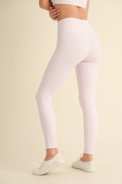 Gingham Print Aligned Performance Highrise Legging