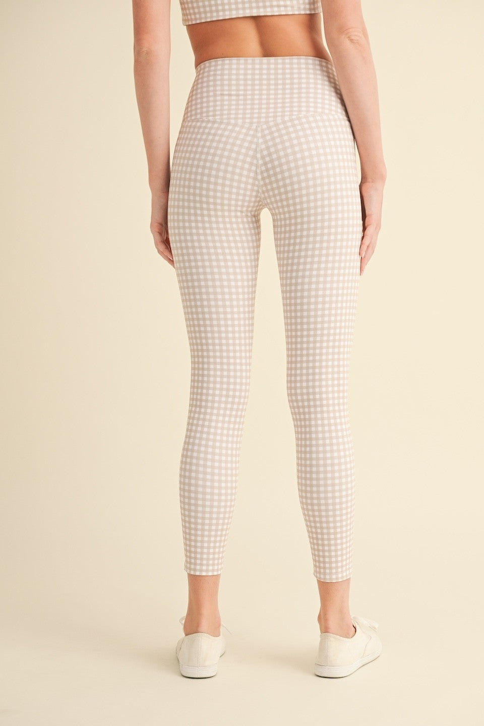 Gingham Print Aligned Performance Highrise Legging