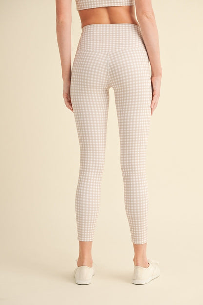 Gingham Print Aligned Performance Highrise Legging