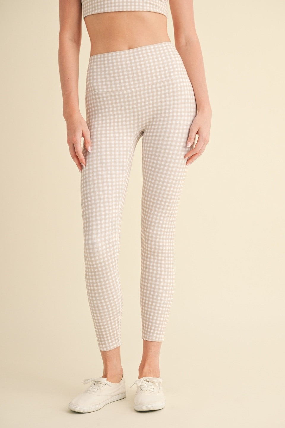 Gingham Print Aligned Performance Highrise Legging