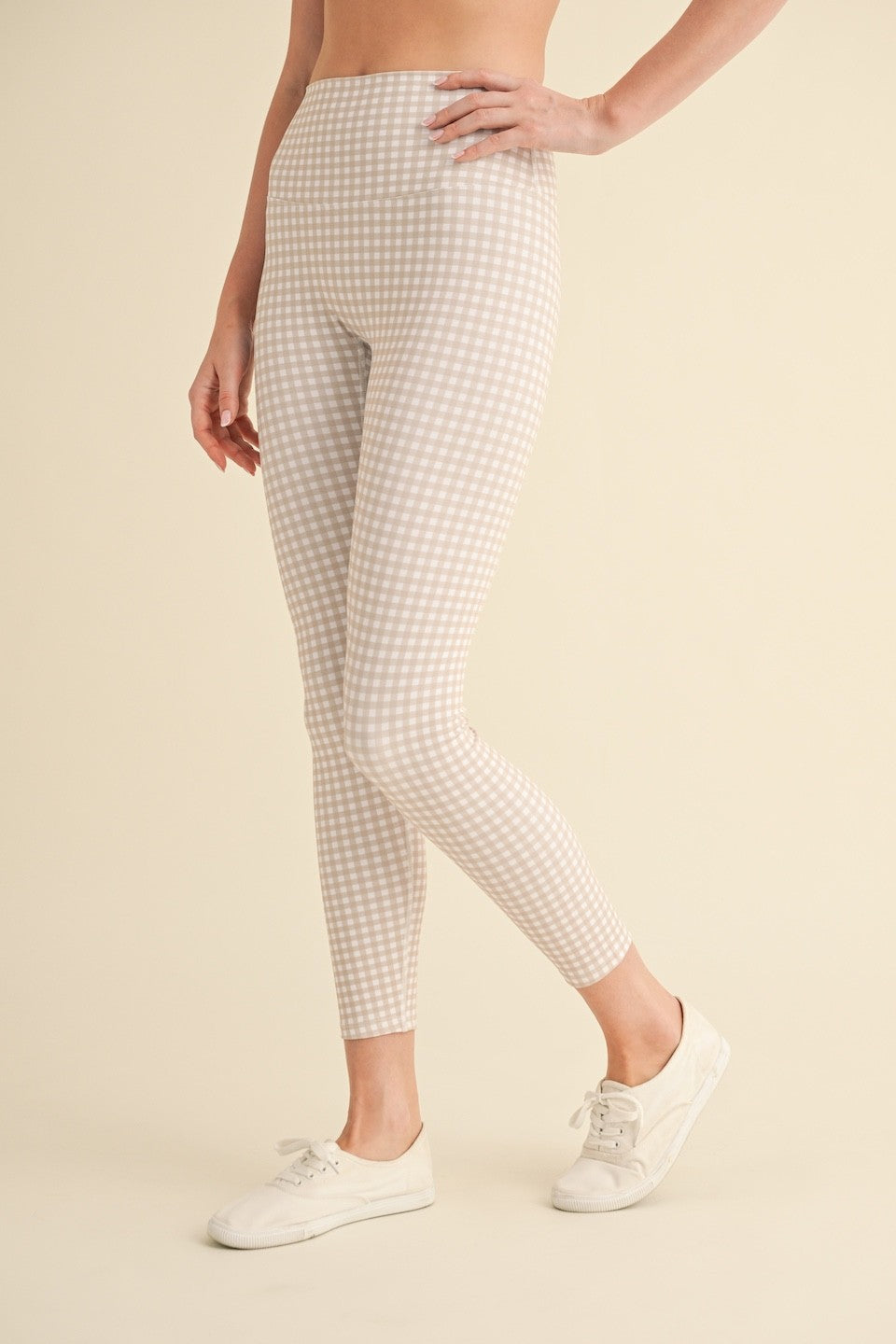 Gingham Print Aligned Performance Highrise Legging