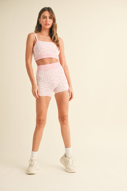 Flower Print Tank And Shorts Se