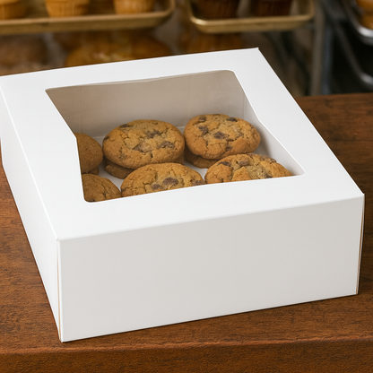 8x8x2.5" Window Bakery Box - 12ct or 24ct