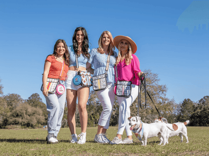 Trendy Dog Walking Bag with Integrated Accessories for Stylish Pet