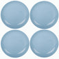 Set of 4 Unbreakable MicrowaveSafe Blue Plates