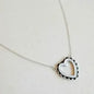 Scallop Edge Heart Necklace - 18k Gold Plated | Femstylo