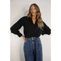 The Mila Fold Sleeve Detail Button Down Blouse