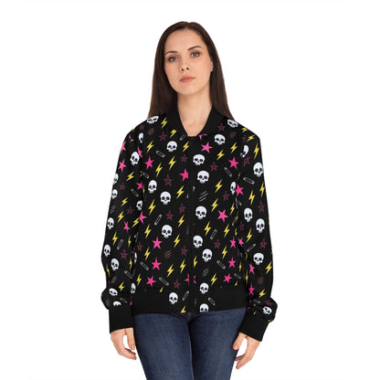 Graveveil Skull Bomber Jacket