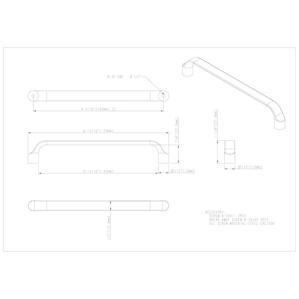 96 mm Center-to-Center Satin Nickel Brenton Cabinet Pull